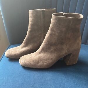 Vince Brown Suede Ankle Boots